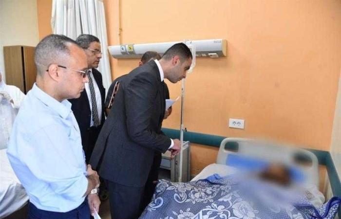 نائب وزير الصحة يتفقد الحالة الصحية لمصابي حادث الدائري الإقليمي بالمنوفية في مستشفى الباجور