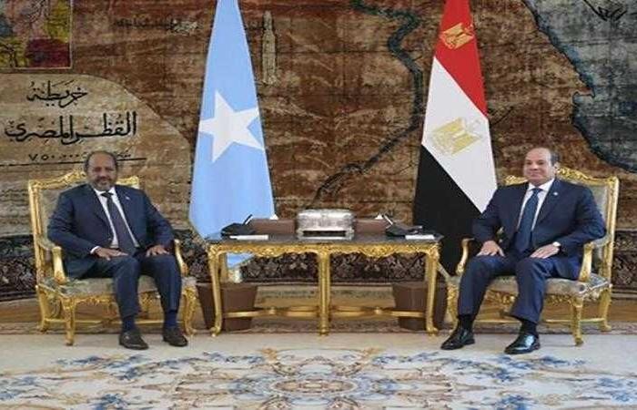 الرئيس السيسى يناقش مع نظيره الصومالى مشاركة مصر العسكرية فى بعثة الاتحاد الأفريقى