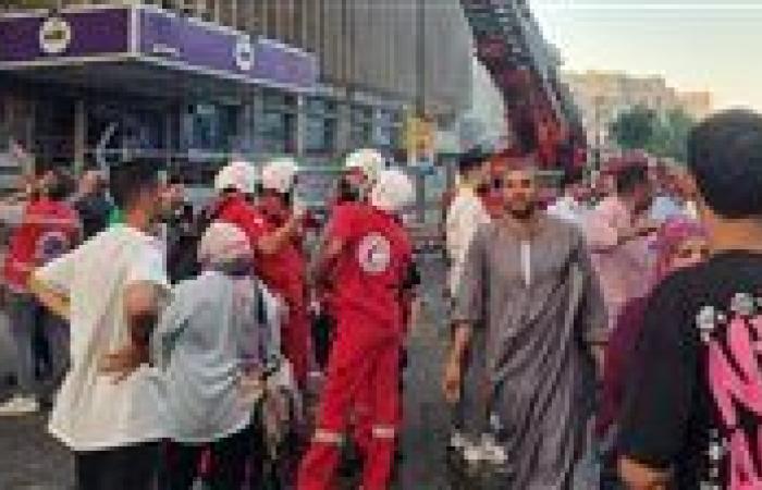 الهلال الأحمر المصري يوجّه فرق الطوارئ إلى حريق سنترال القاهرة