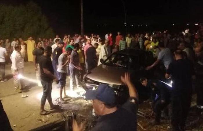 مصرع شخص وإصابة 3 آخرين إثر انقلاب سيارة بمصرف في الغربية
