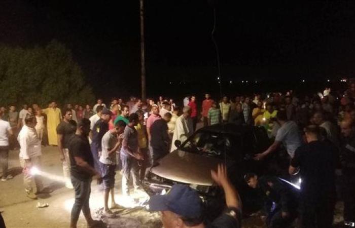 عاجل..حادث مروع..مصرع وإصابة 3 أشخاص إثر انقلاب سيارة بترعة بالغربية