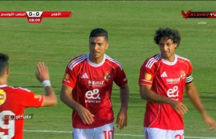 الشوط الأول.. الأهلي يتقدم على الملعب التونسي 3-0