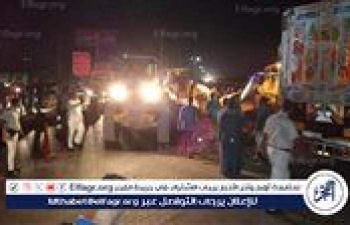 إعادة فتح طريق مصر اسكندرية الزراعى أمام السيارات بعد إنقلاب سيارة نقل