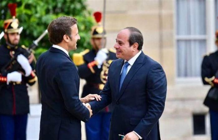 السيسي وماكرون يشددان على ضرورة التوصل إلى حل عادل وشامل للقضية الفلسطينية