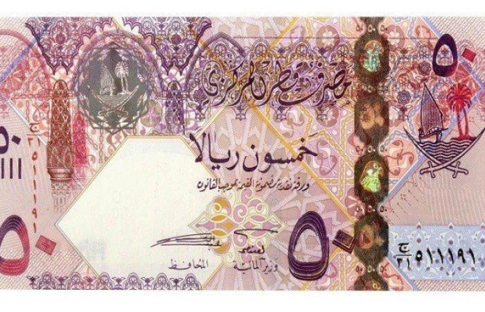 الريال القطرى يسجل 13.44 جنيه فى البنك المركزى منتصف تعاملات اليوم