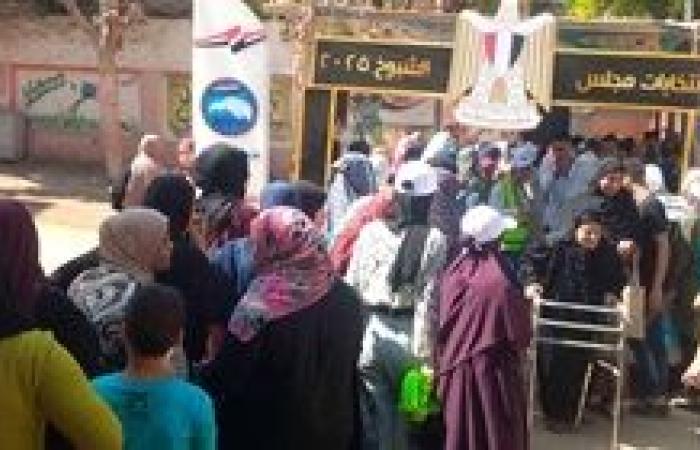 إقبال كبير من الناخبين بحلوان على لجان الانتخابات