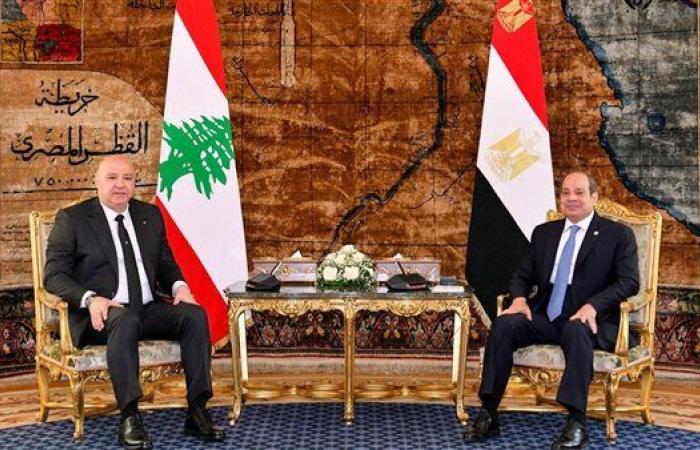 الرئيس السيسي ونظيره اللبناني يشددان على وقف النار في غزة ودعم إقامة الدولة الفلسطينية