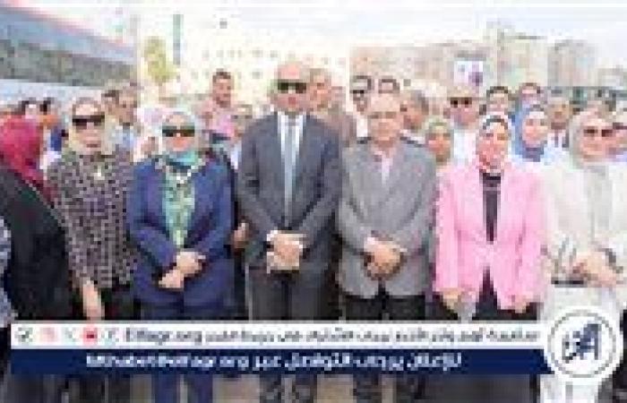 رئيس جامعة دمنهور يقود مسيرة لدعم مشاركة الناخبين بانتخابات الشيوخ في البحيرة (فيديو)