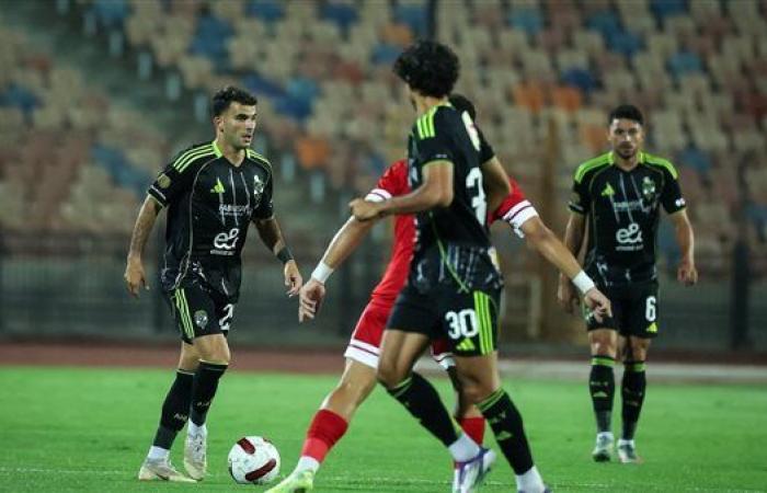 ياسين مرعي يسجل هدف التعادل للأهلي في مرمى مودرن سبورت