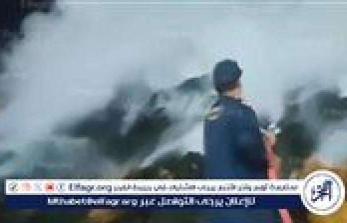 خسائر بالملايين.. حريق هائل في شونة كتان بالغربية (صور)