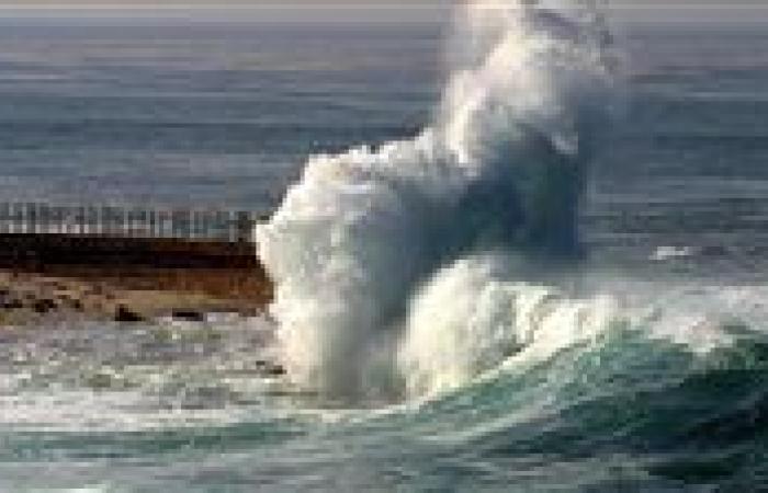 رئاسة مدينة جمصة تحذر المواطنين من التوغل في مياه البحر لارتفاع الأمواج