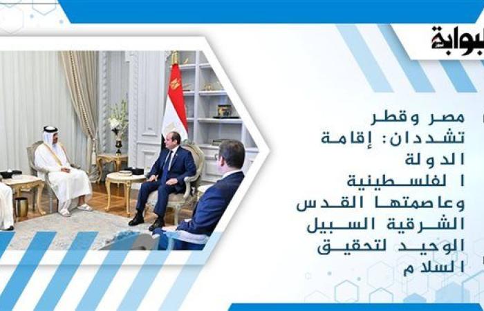 مصر وقطر تشددان: إقامة الدولة الفلسطينية وعاصمتها القدس الشرقية السبيل الوحيد لتحقيق السلام
