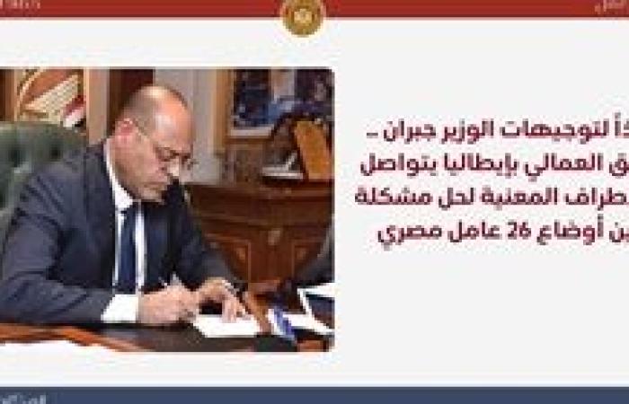 "انفوجراف" ..حصاد وزارة العمل في 7 أيام