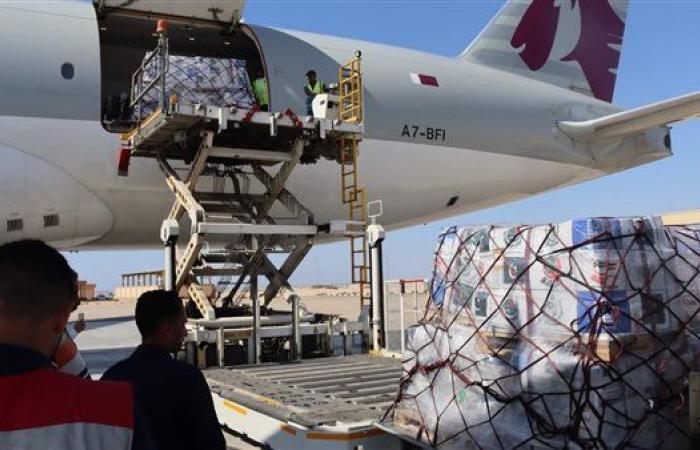 بالصور.. وصول شحنة إغاثة باكستانية جديدة إلى مطار العريش لدعم غزة