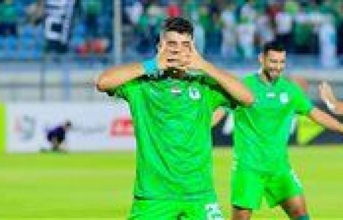 المصري يتقدم على حرس الحدود بهدف نظيف في الشوط الأول