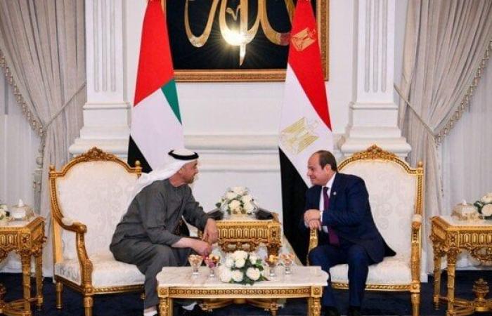 الرئاسة تنشر فيديو استقبال الرئيس السيسي لنظيره الإماراتي بمطار العلمين