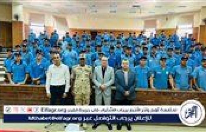 رئيس جامعة الدلتا التكنولوجية يتفقد فعاليات دورة التربية العسكرية رقم (٤٩) لطلاب الجامعة