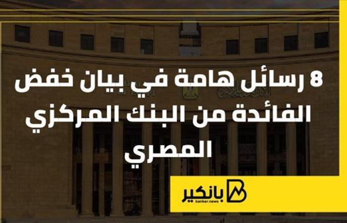 8 رسائل هامة في بيان خفض الفائدة من البنك المركزي المصري | إنفوجراف