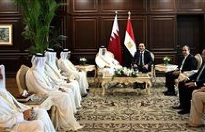 رئيس الوزراء يلتقي نظيره القطري لبحث مجالات التعاون المشترك