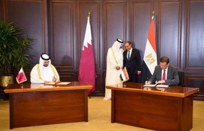 مصر وقطر توقعان 3 مذكرات تفاهم في التأمينات الاجتماعية والأمن الغذائي وآلية تشاور سياسي