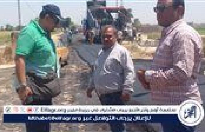 رئيس مركز ومدينة أسيوط يتابع أعمال رصف طريق ريفا / موشا