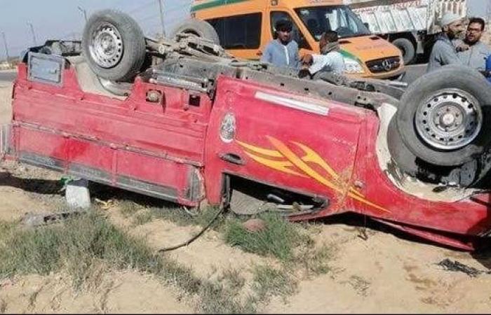 مصرع وإصابة7 أشخاص فى انقلاب سيارة ربع نقل بالوادى الجديد