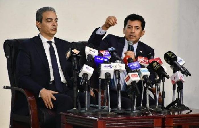 وزير الشباب والرياضة يشهد المؤتمر الإعلامي حول قانون الرياضة وتعديلاته