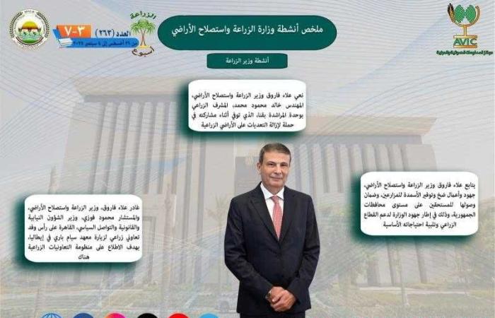 أبرز أنشطة وزارة الزراعة خلال أسبوع