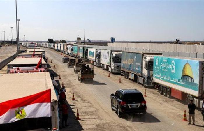 مصر تُرسل القافلة الإنسانية الـ 31 إلى غزة