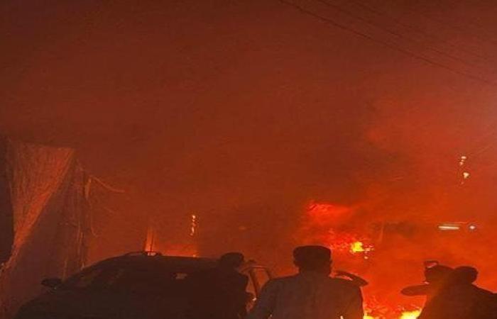 الحماية المدنية تسيطر على حريق بأرض زراعية في بنها