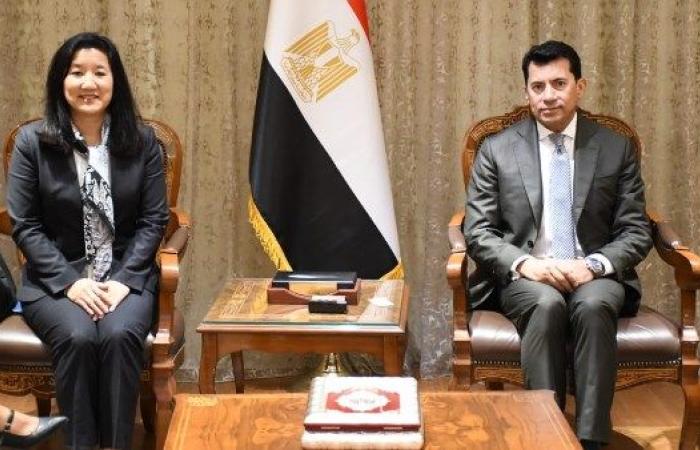 وزير الشباب والرياضة يستقبل الممثلة الجديدة لبرنامج الأمم المتحدة الإنمائي لتعزيز الشراكة ودعم تمكين الشباب في مصر