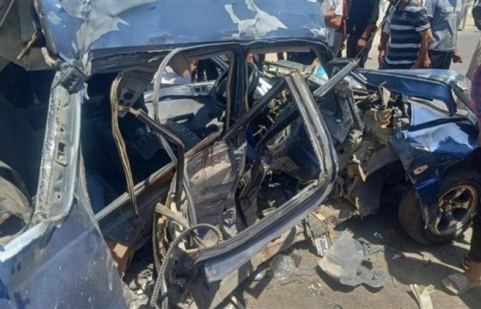 عاجل.. مصرع وإصابة 4 أشخاص في حادث تصادم سيارتين نقل بطريق مرسى علم