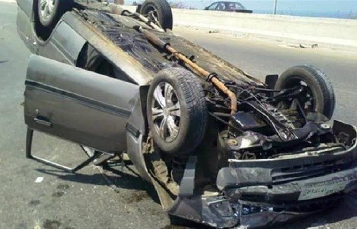 انقلاب سيارة على طريق «بورسعيد - دمياط» وإصابة 4 من أسرة واحدة