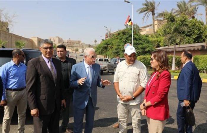 محافظ الجيزة يستقبل مستشار رئيس الجمهورية لمتابعة الاستعدادات بمحيط المنطقة الأثرية للأهرامات
