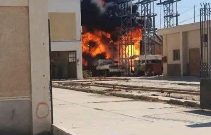 انفجار محول كهرباء داخل محطة مياة بسبب الامطار ويسفر عن انقطاع المياه بالغربية