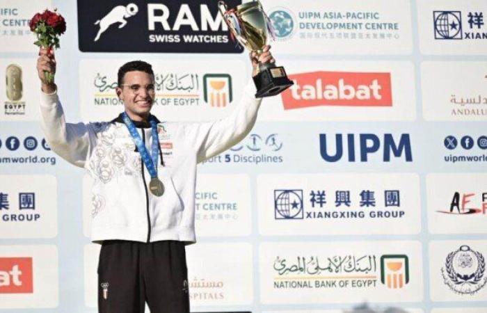معتز وائل يتوج بذهبية كأس العالم للخماسي الحديث