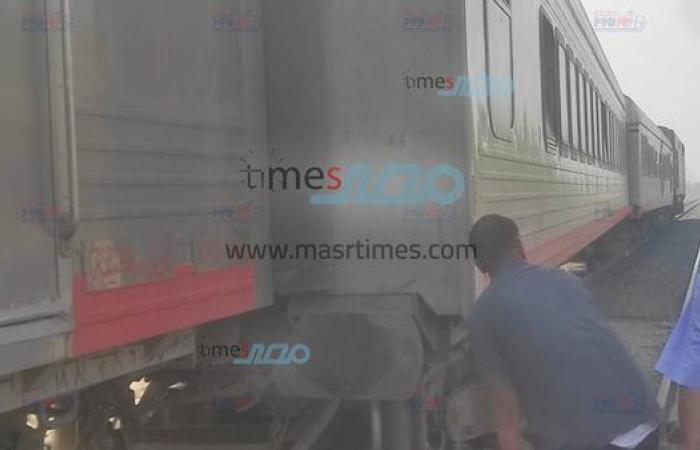 استمرار جهود السكة الحديد لرفع آثار خروج عربة قطار عن القضبان بالمنوفية