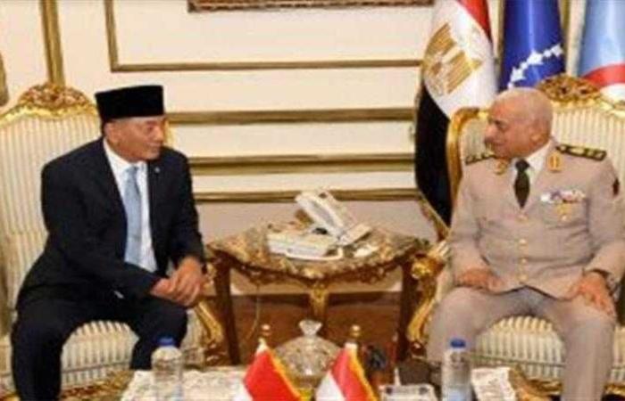 الفريق أول عبدالمجيد صقر  يلتقى وزير الدفاع الإندونيسى