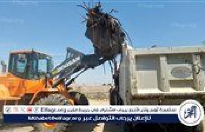 صور.. رفع 10 أطنان من المخلفات الملقاة بترعة المعلا بالطود في الأقصر
