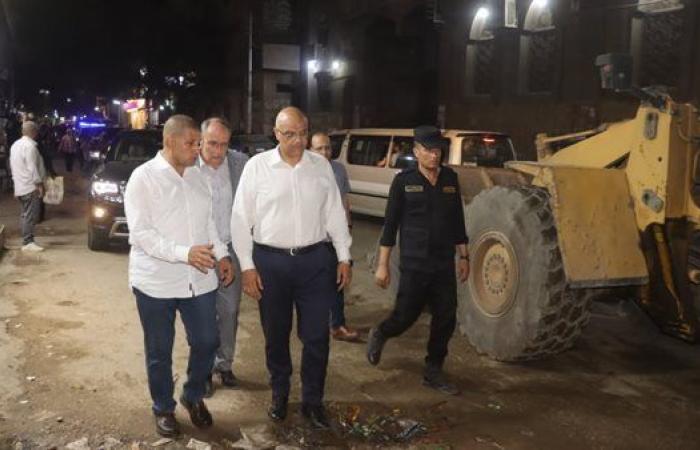 محافظ القليوبية يتابع أعمال النظافة ورفع الإشغالات بمدينة الخانكة