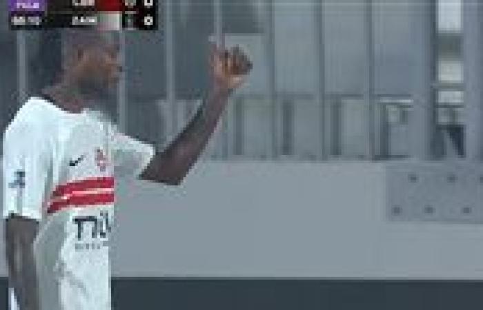 رد فعل شيكو بانزا بعد ظهوره الأول مع الزمالك في الدوري المصري الممتاز أمام سيراميكا كليوباترا