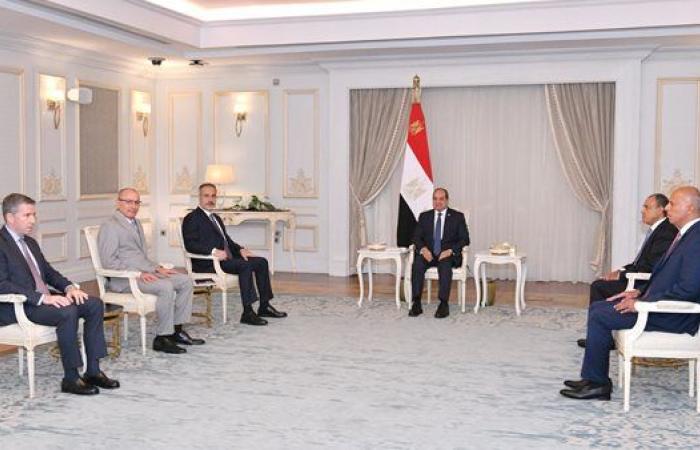 السيسي يستقبل وزير خارجية تركيا ويؤكد أهمية تعزيز العلاقات بين البلدين