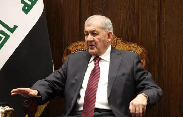 الرئيس العراقي يجدد دعم بلاده للشعب الفلسطيني ويؤكد رفض العدوان الإسرائيلي