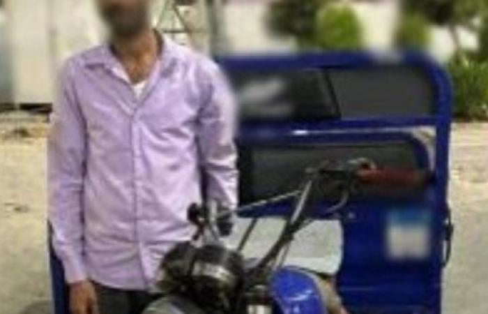 ضبط قائد تروسيكل بالقيادة تحت تأثير تعاطي المواد المخدرة بالقاهرة