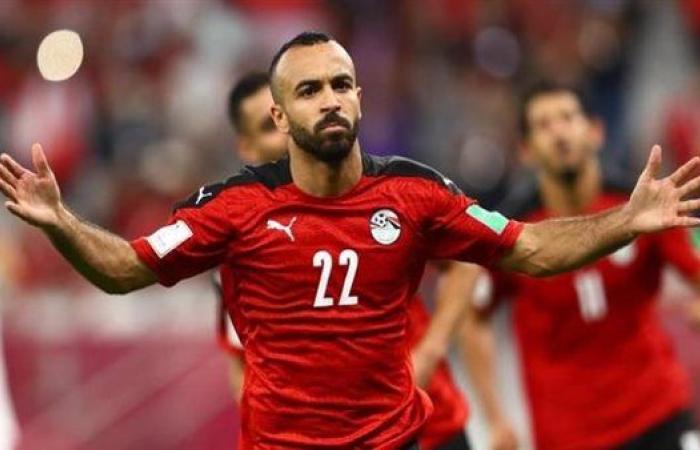 منتخب مصر يتقدم على تونس بهدف أفشة بالشوط الاول