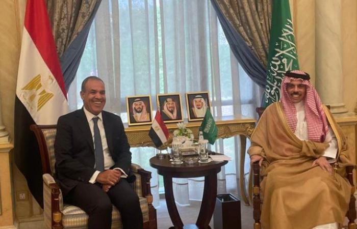 وزير الخارجية يجري مباحثات مع نظيره السعودي لتعزيز التعاون الثنائي وبحث التطورات الإقليمية