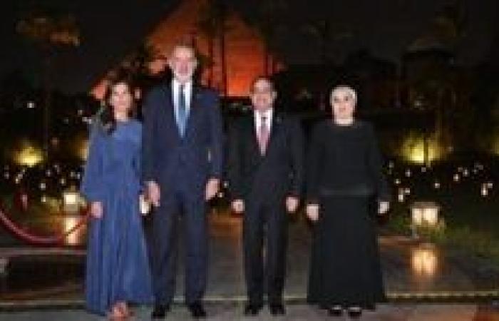 جولة الرئيس السيسى وقرينته بصحبة ملك وملكة إسبانيا بالأهرامات