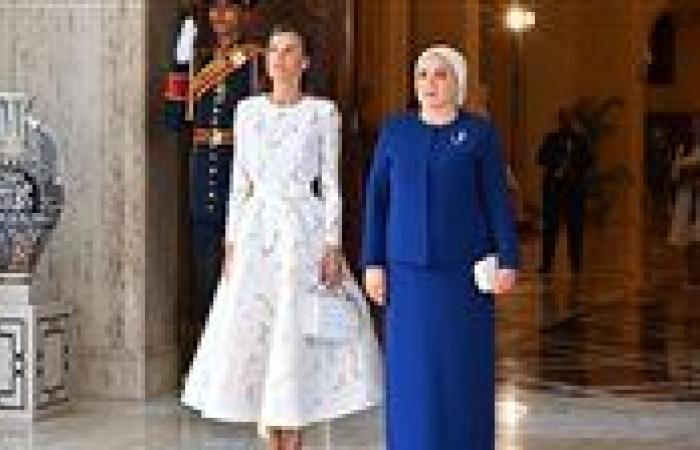 السيدة انتصار السيسي تشكر الملكة ليتيثيا بعد تكريم ملكي في إسبانيا
