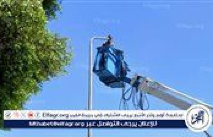 رفع كفاءة الإنارة بكوبري قناطر أسيوط الجديدة