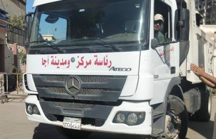 محافظ الدقهلية: رفع 620 طن مخلفات بلدية ونواتج هدم وأتربة بميت غمر